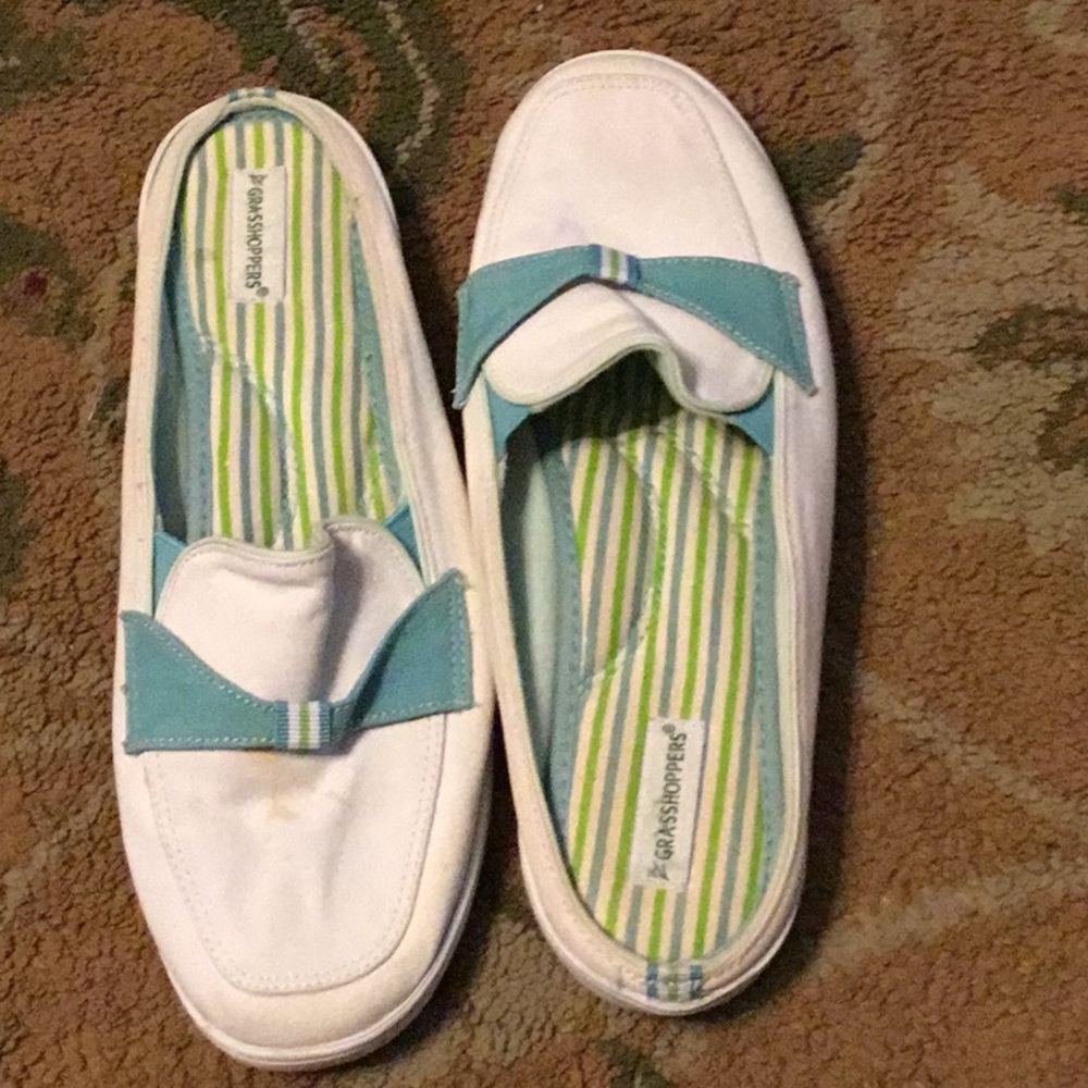 Grasshopper white slip on shoes size 7 1/2M